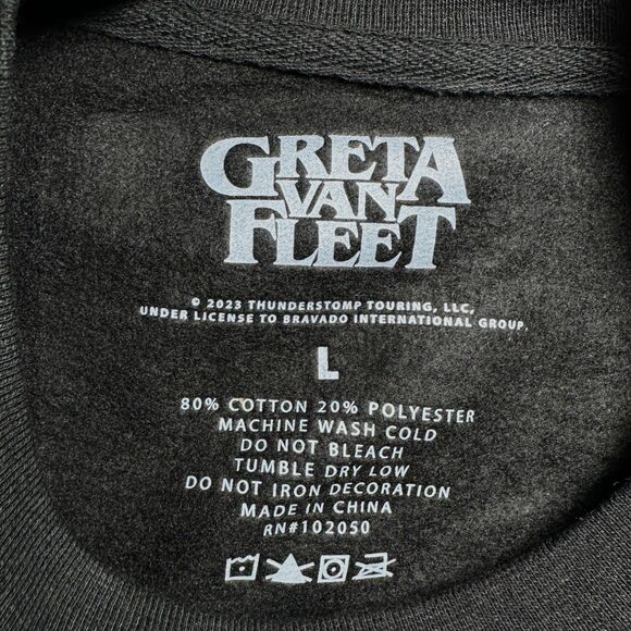 Greta Van Fleet Starcatcher Hourglass Graphic Band Merch Sweatshirt Men's Large - Picture 3 of 5
